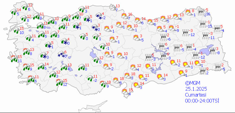 Hafta sonu hava nasıl olacak, yağış var mı? Meteoroloji, 25 Ocak Cumartesi - 26 Ocak Pazar hava durumu tahminlerini paylaştı - 1. Resim