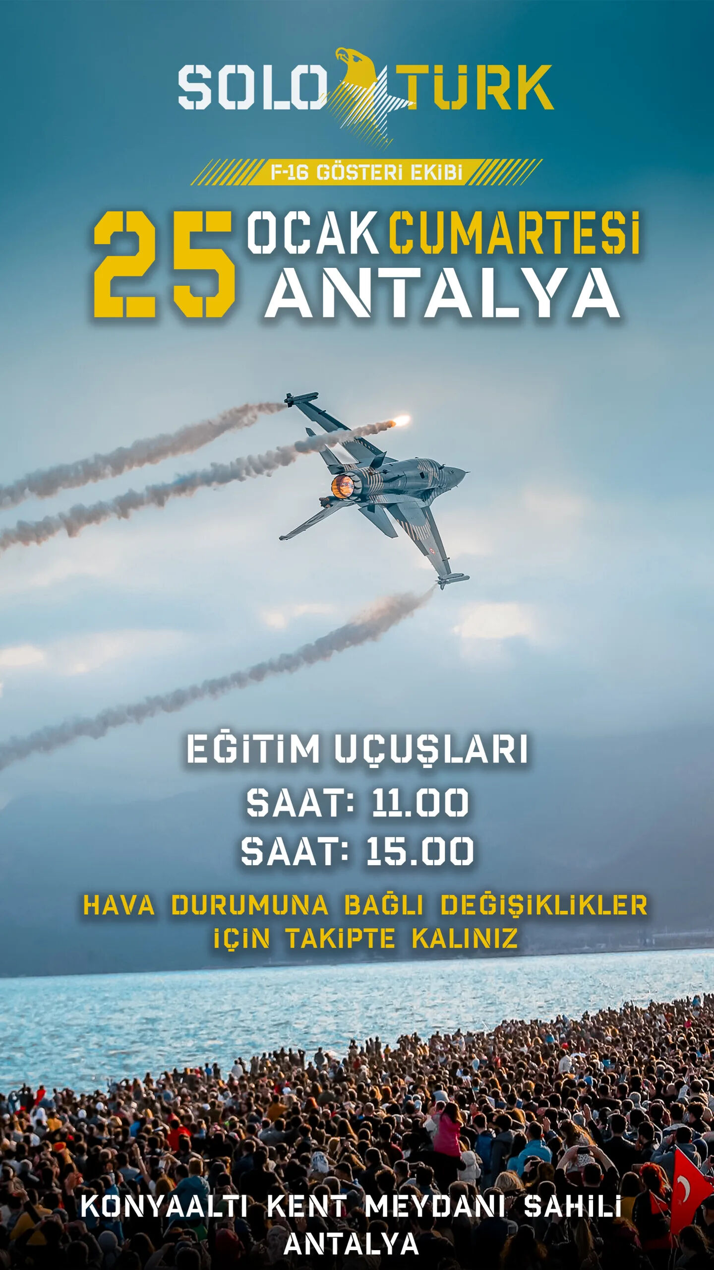Antalya'da jet uçak sesleri nereden geliyor? Antalya SOLOTÜRK eğitim uçuş programı belli oldu Antalya'da jet uçak sesleri nereden geliyor? Antalya SOLOTÜRK eğitim uçuş programı belli oldu - 1. Resim