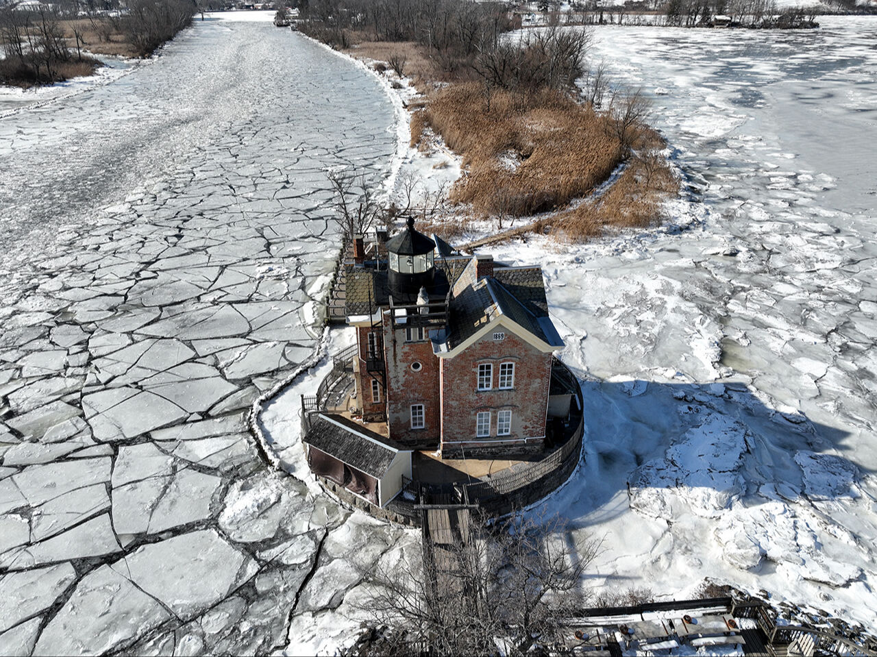 Donan Hudson Nehri'nde kartpostallık fotoğraflar! Saugerties Deniz Feneri 150 yıldır hizmet veriyor - 4. Resim