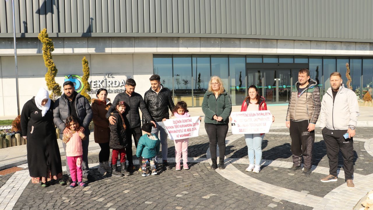 İşçi kıyımının adresi yine CHP&#039;li belediye: Tekirdağ Büyükşehir Belediyesi önünde olay eylem