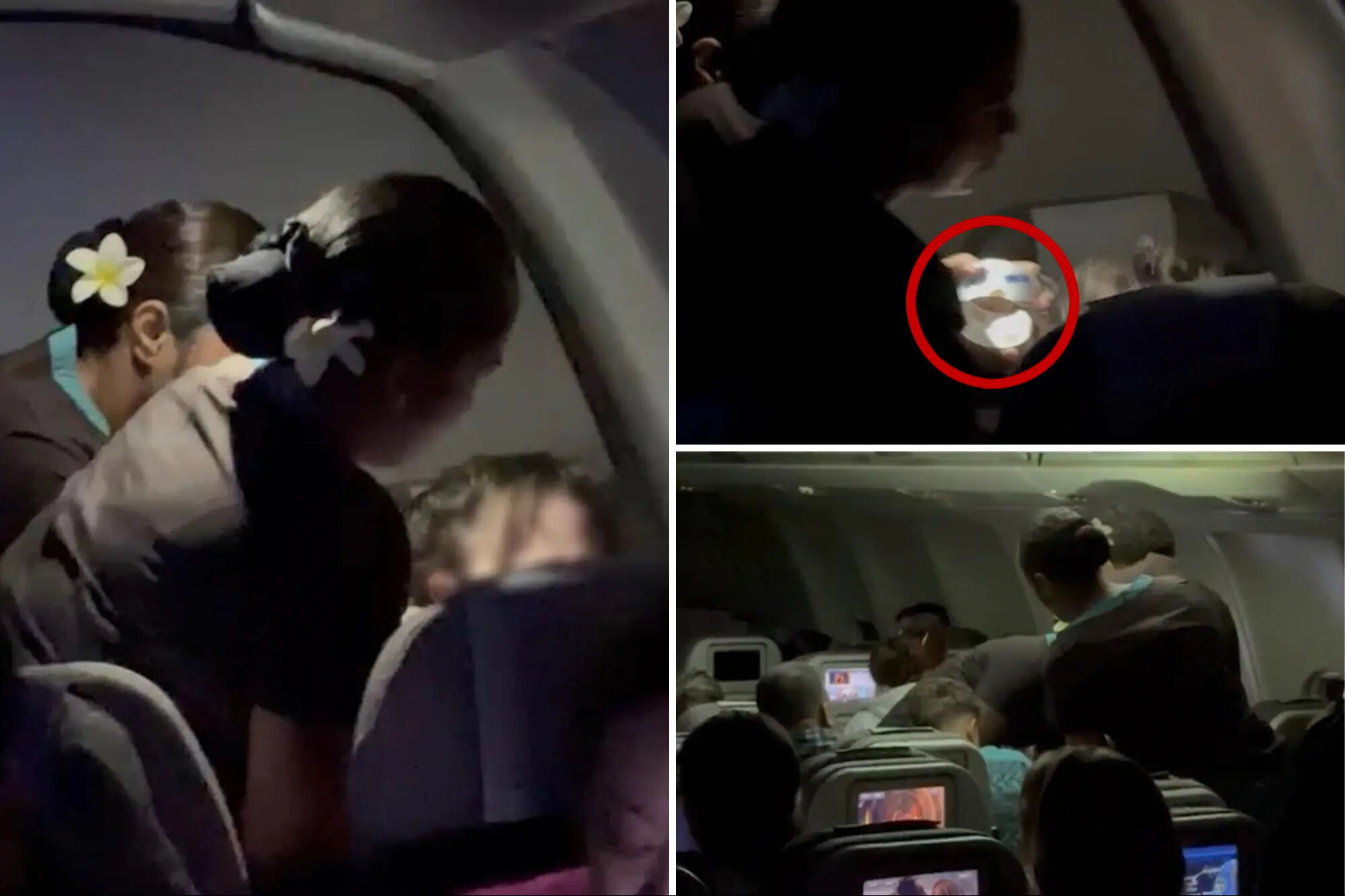 Uçakta gergin anlar! Koli bandı sinir krizi geçiren kadına çare oldu - 1. Resim