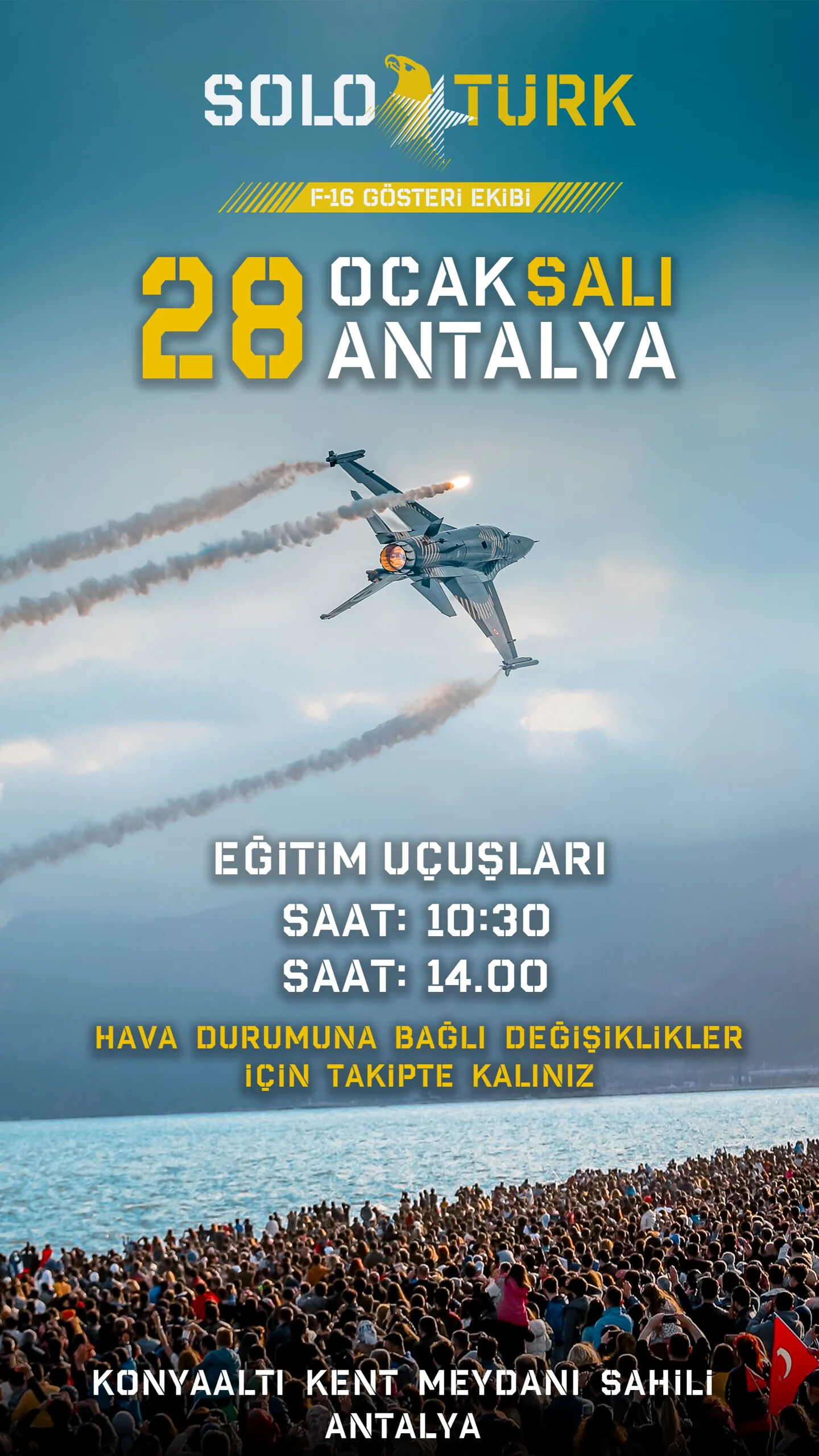 SOLOTÜRK Antalya uçuş programı belli oldu: SOLOTÜRK Antalya eğitim uçuşu saat kaçta, nerede?  - 1. Resim