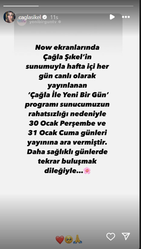 Çağla Şikel programı neden yok? Çağla ile yeni bir gün NOW TV'de yer almadı Çağla Şikel programı neden yok? Çağla ile yeni bir gün NOW TV'de yer almadı - 1. Resim