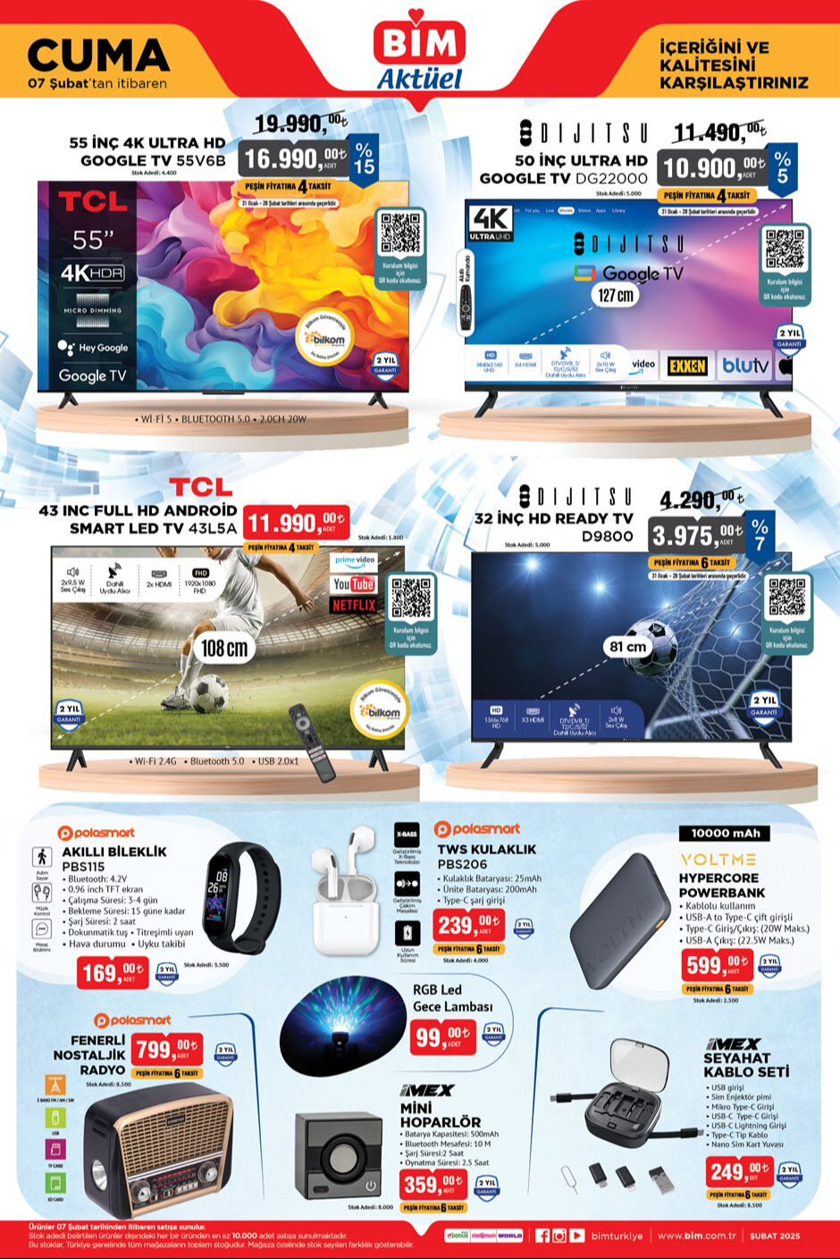 7 Şubat BİM aktüel kataloğu yayında! Barbie rüya evi, RGB led gece lambası, nostaljik radyo ve daha fazlası satışta! - 3. Resim