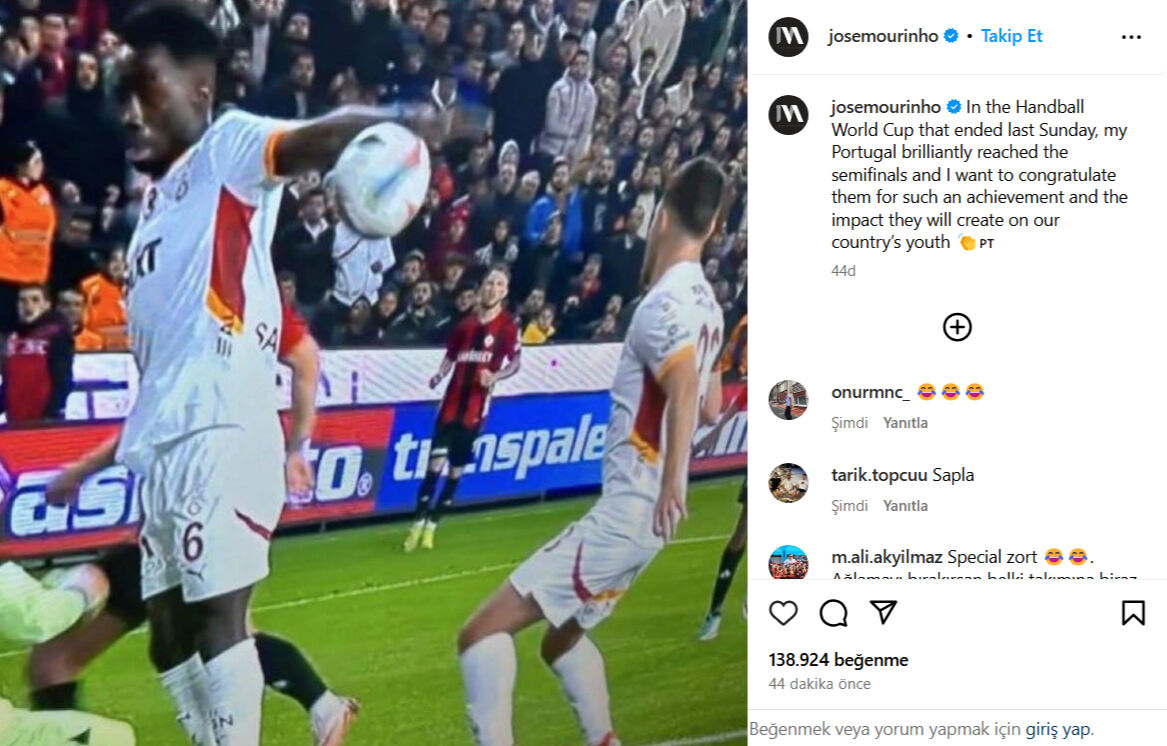 Jose Mourinho'dan kinayeli Davinson Sanchez paylaşımı! - 1. Resim