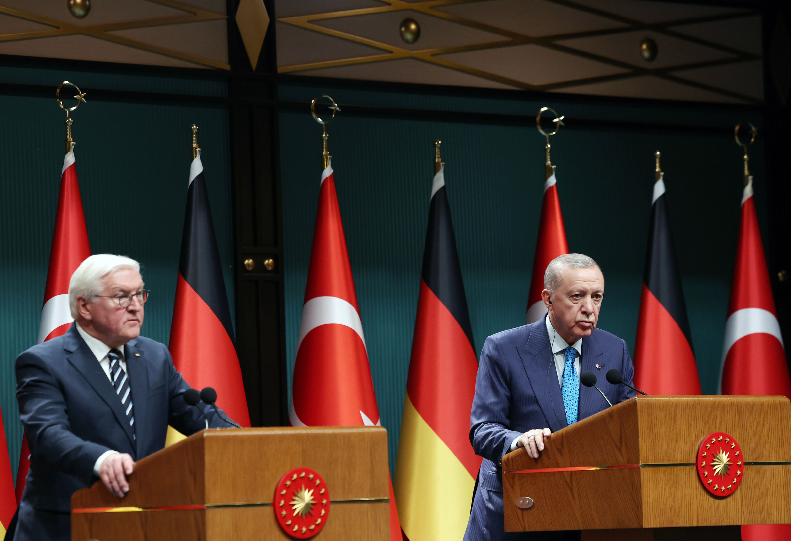 Erdoğan ve Steinmeier'den ortak Filistin mesajı: Trump'ın sürgün planı kesinlikle kabul edilemez Erdoğan ve Steinmeier'den ortak Filistin mesajı: Trump'ın sürgün planı kesinlikle kabul edilemez - 5. Resim