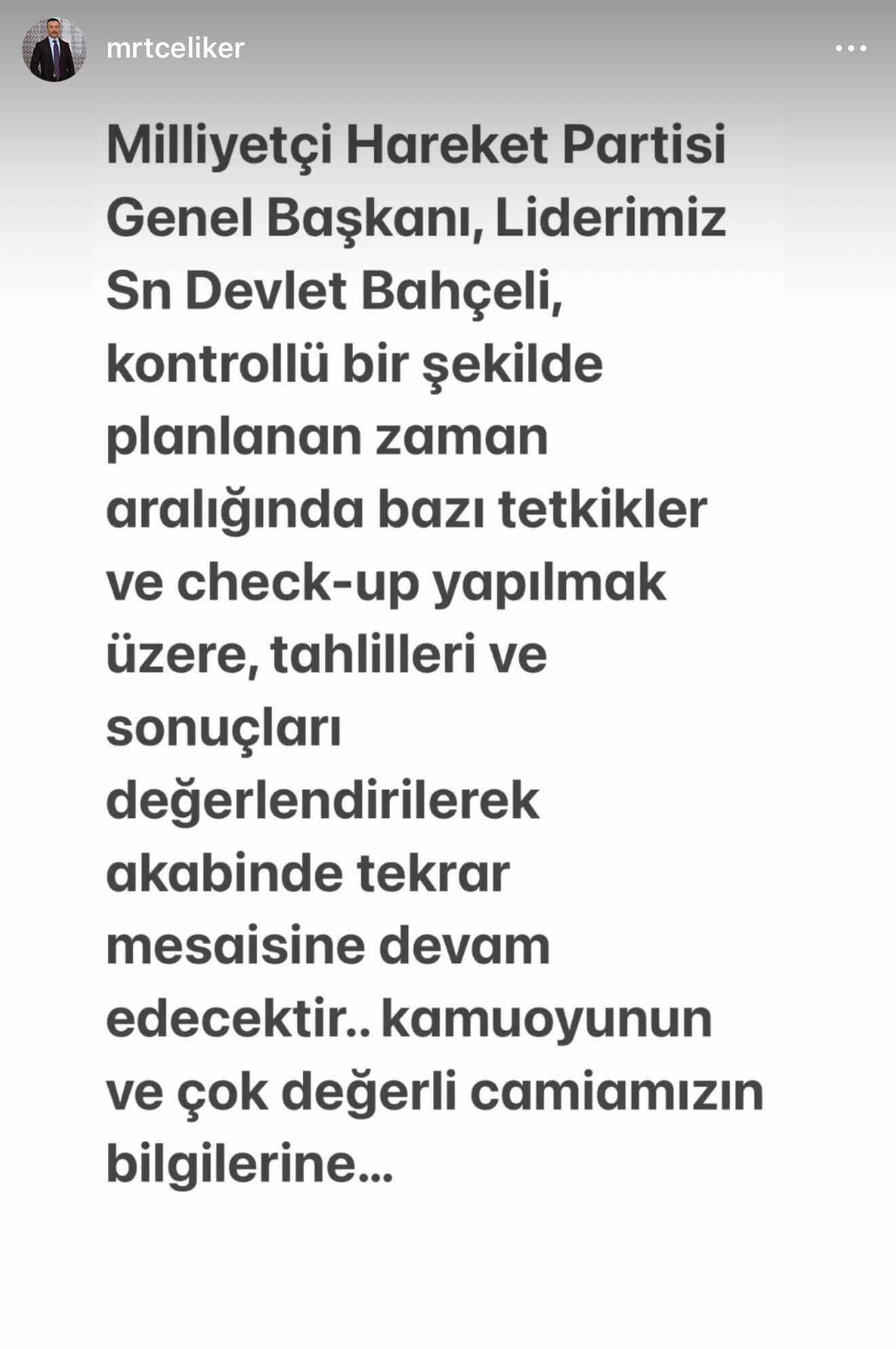 Devlet Bahçeli'nin sağlık durumu nasıl? MHP'den ilk açıklama geldi MHP lideri Devlet Bahçeli hastaneye kaldırıldı - 1. Resim
