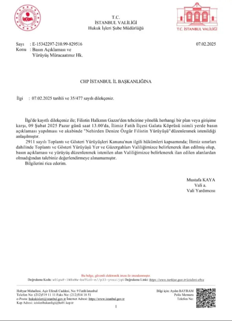 İstanbul Valiliği, CHP'nin Galata Köprüsü'nde yürüyüş yapma talebini reddetti - 1. Resim