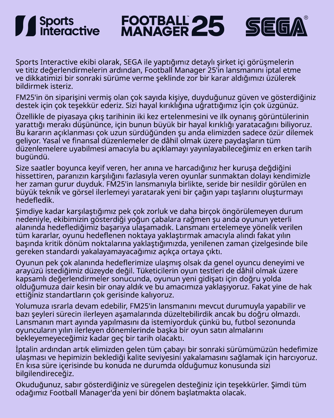 Sporseverler merakla bekliyordu! Football Manager 2025 çıkışı iptal edildi - 2. Resim