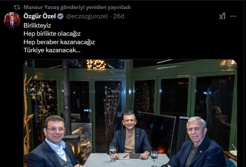 CHP’de 3’lü zirve sona erdi! Özel, İmamoğlu ve Yavaş'tan 'birlikteyiz' pozu CHP’de 3’lü zirve sona erdi! Özel, İmamoğlu ve Yavaş'tan 'birlikteyiz' pozu - 3. Resim