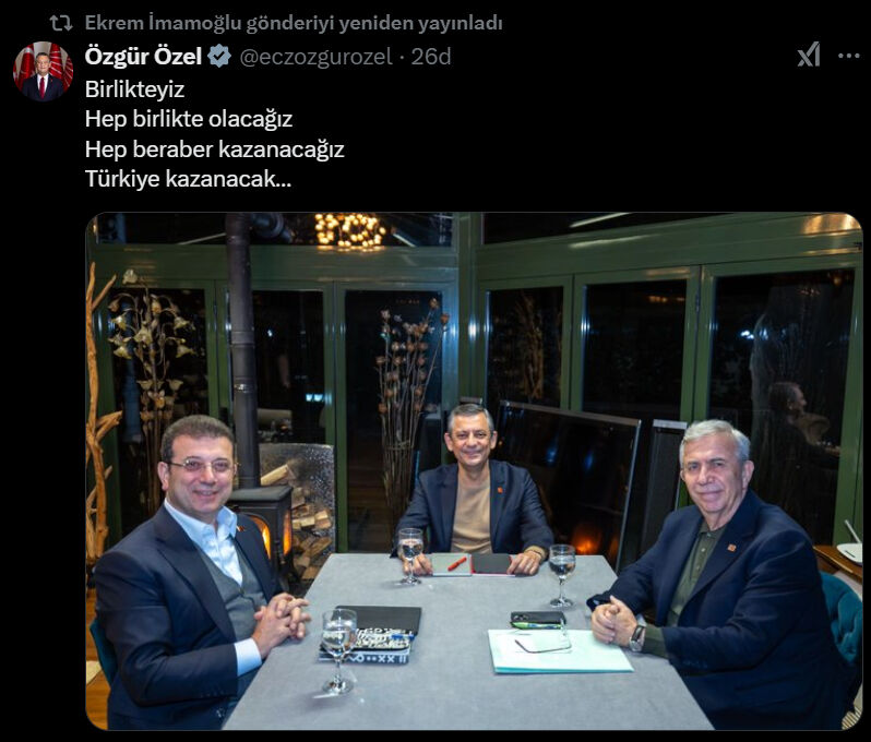 CHP’de 3’lü zirve sona erdi! Özel, İmamoğlu ve Yavaş'tan 'birlikteyiz' pozu CHP’de 3’lü zirve sona erdi! Özel, İmamoğlu ve Yavaş'tan 'birlikteyiz' pozu - 2. Resim