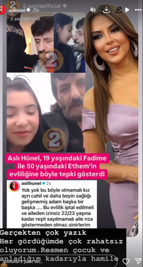 Hem çektikleri videolar hem de yaş farkları olay olmuştu! Aslı Hünel'den Fadime ve Ethem'in evliliğine sert tepki - 4. Resim