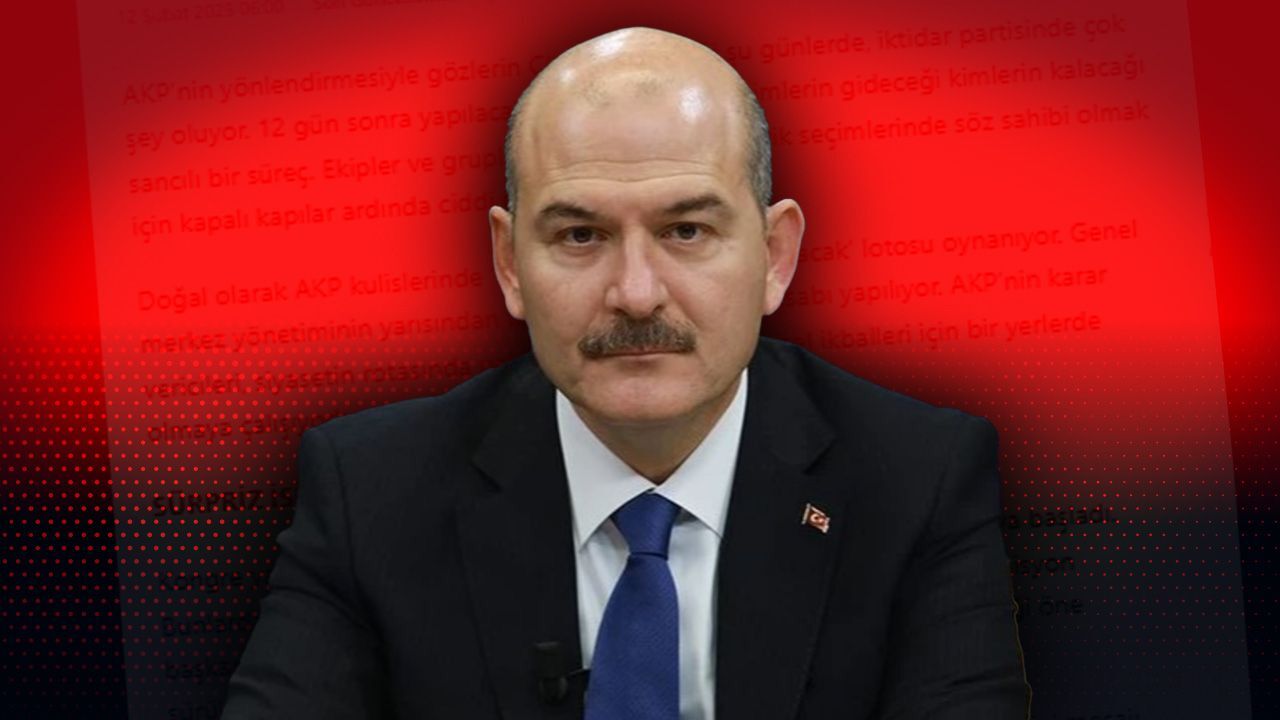 Süleyman Soylu&#039;yu küplere bindiren yazı: Yapay zekanın bile aklına gelmez