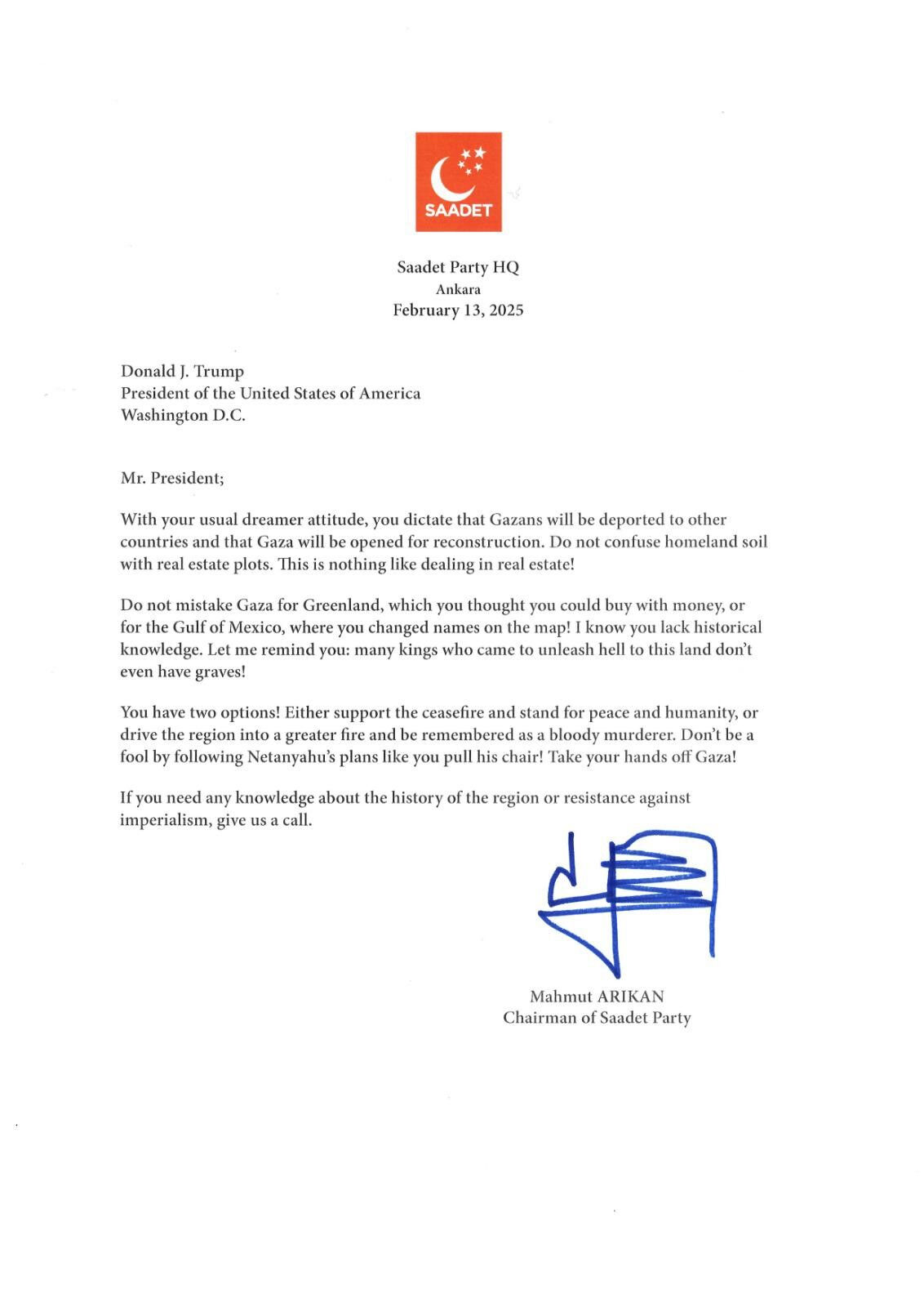 Türkiye'den Trump'a Gazze mektubu: Aptal olma - 1. Resim