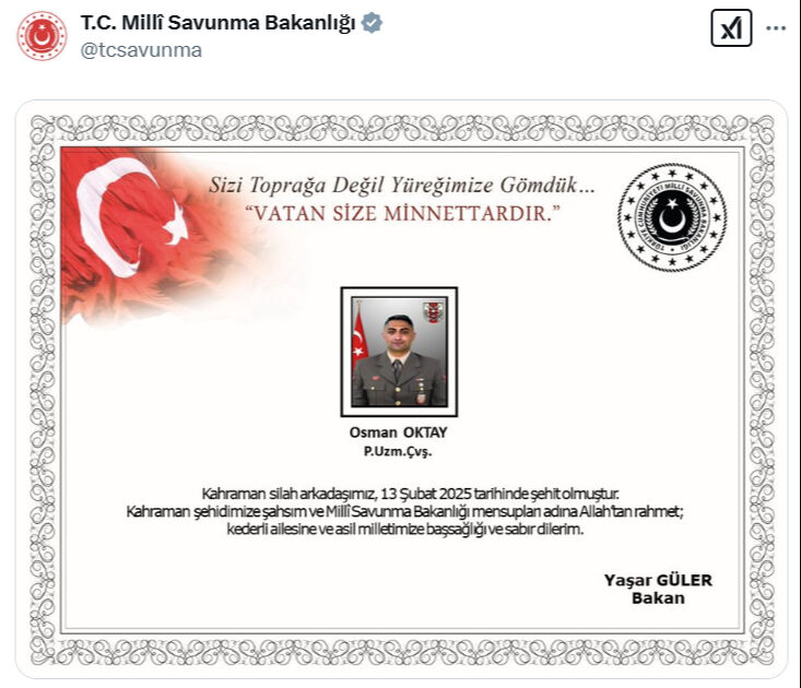 Uzman Çavuş Osman Oktay nereli, kimdir? - 1. Resim