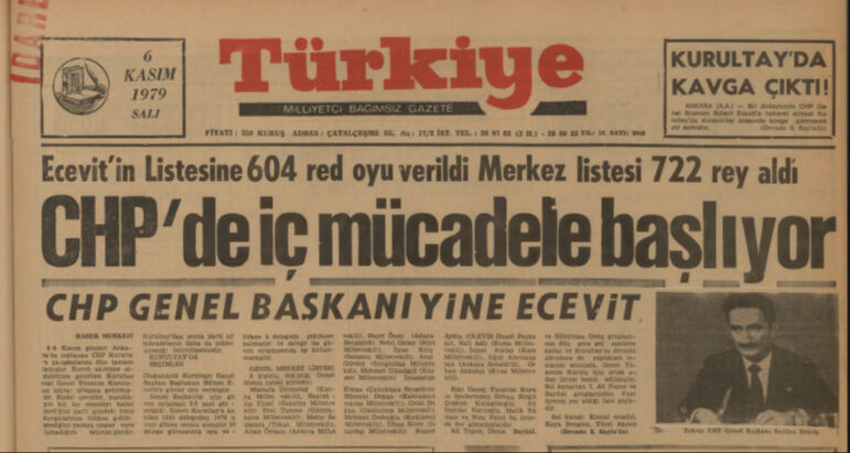 BİR ZAMANLAR TÜRKİYE — Çatlak büyüyor! CHP Kurultayı kavgalarıyla meşhurdur (26 Ekim 1979) - 2. Resim