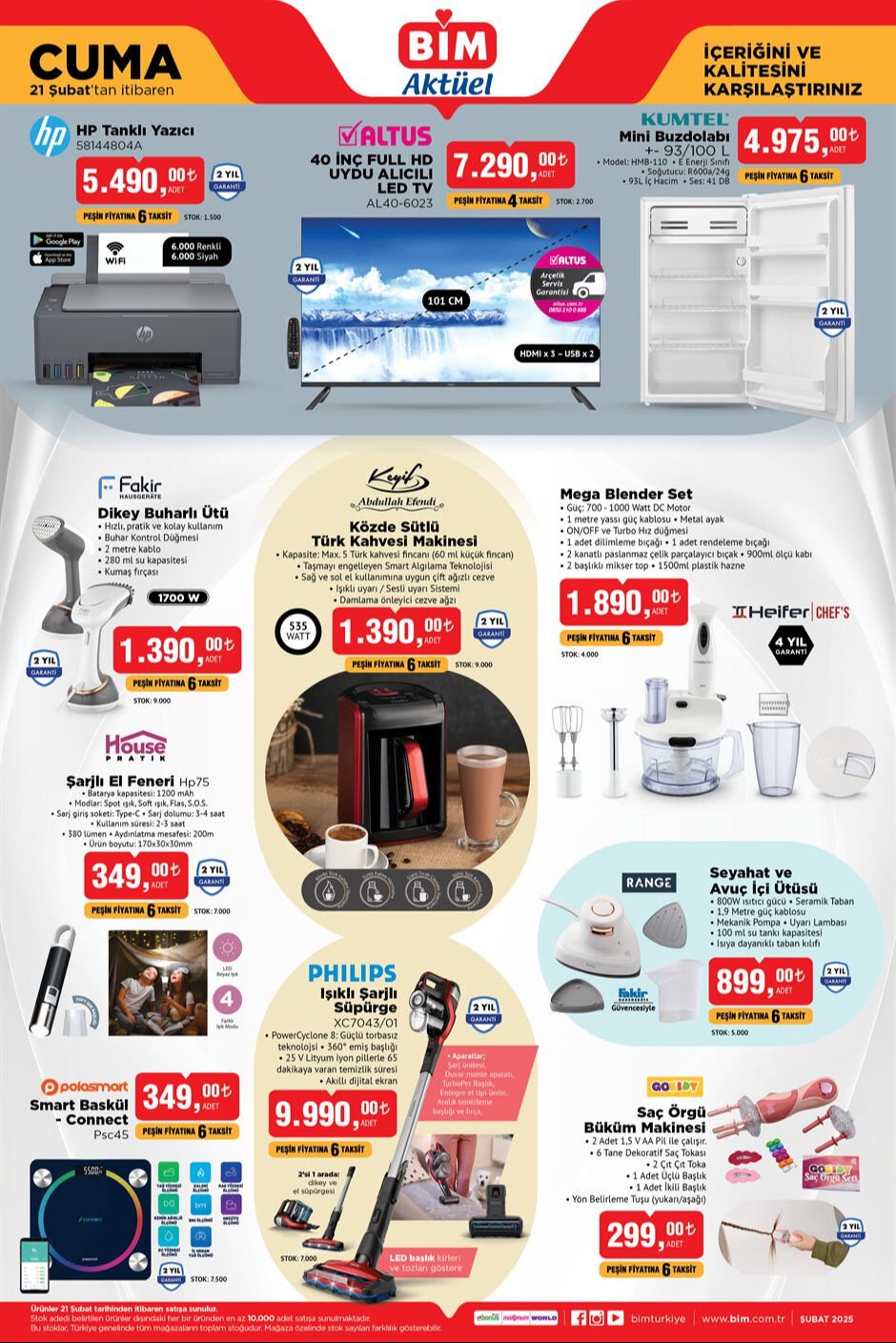 BİM 21 Şubat aktüel kataloğu yayında! Araç süpürgesi, Philips Işıklı Süpürge, dikey buharlı ütü ve daha fazlası bu cuma satışta! - 2. Resim