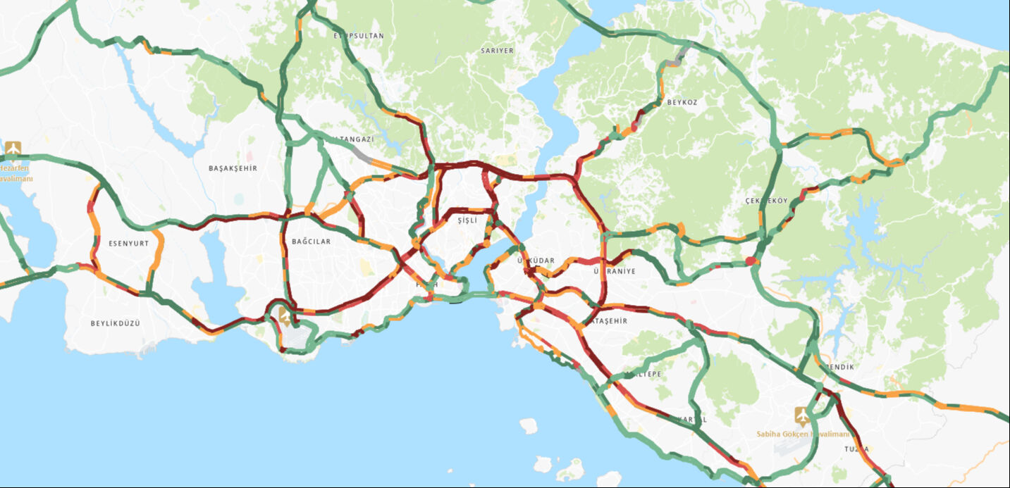 İstanbul'da trafik yoğunluğu başladı - 1. Resim