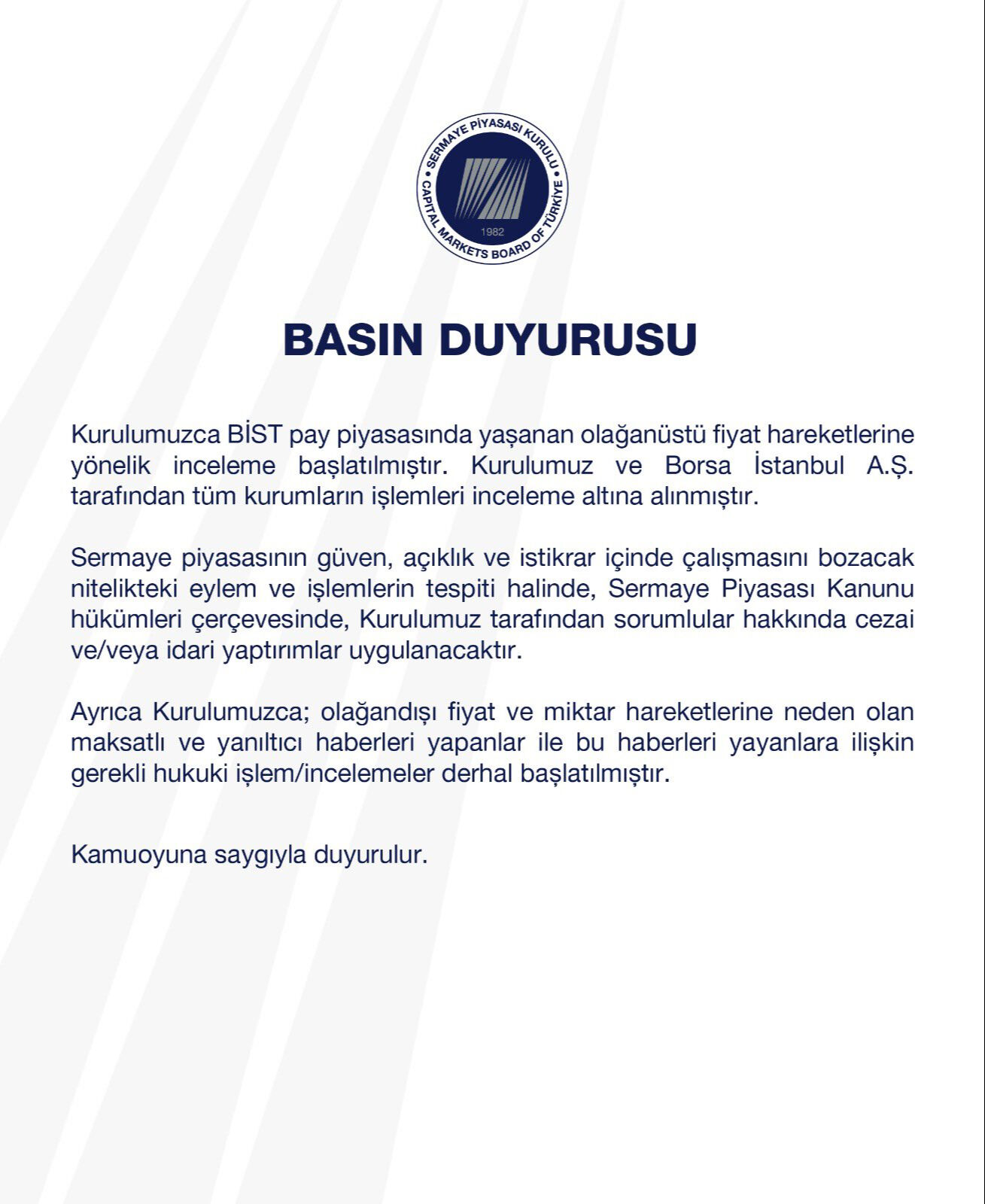 Son dakika | Borsa İstanbul'daki sert düşüş sonrası SPK'dan kritik adım! İnceleme başlatıldı
