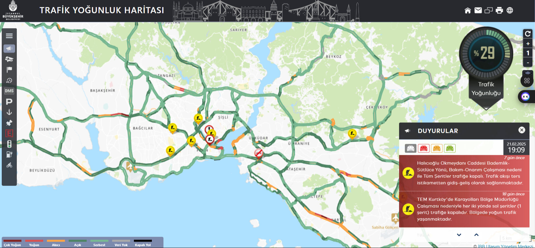 İstanbul'da sakin mesai sonu! Trafik yoğunluğu yüzde 35'te kaldı İstanbul'da sakin mesai sonu! Trafik yoğunluğu yüzde 35'te kaldı - 1. Resim