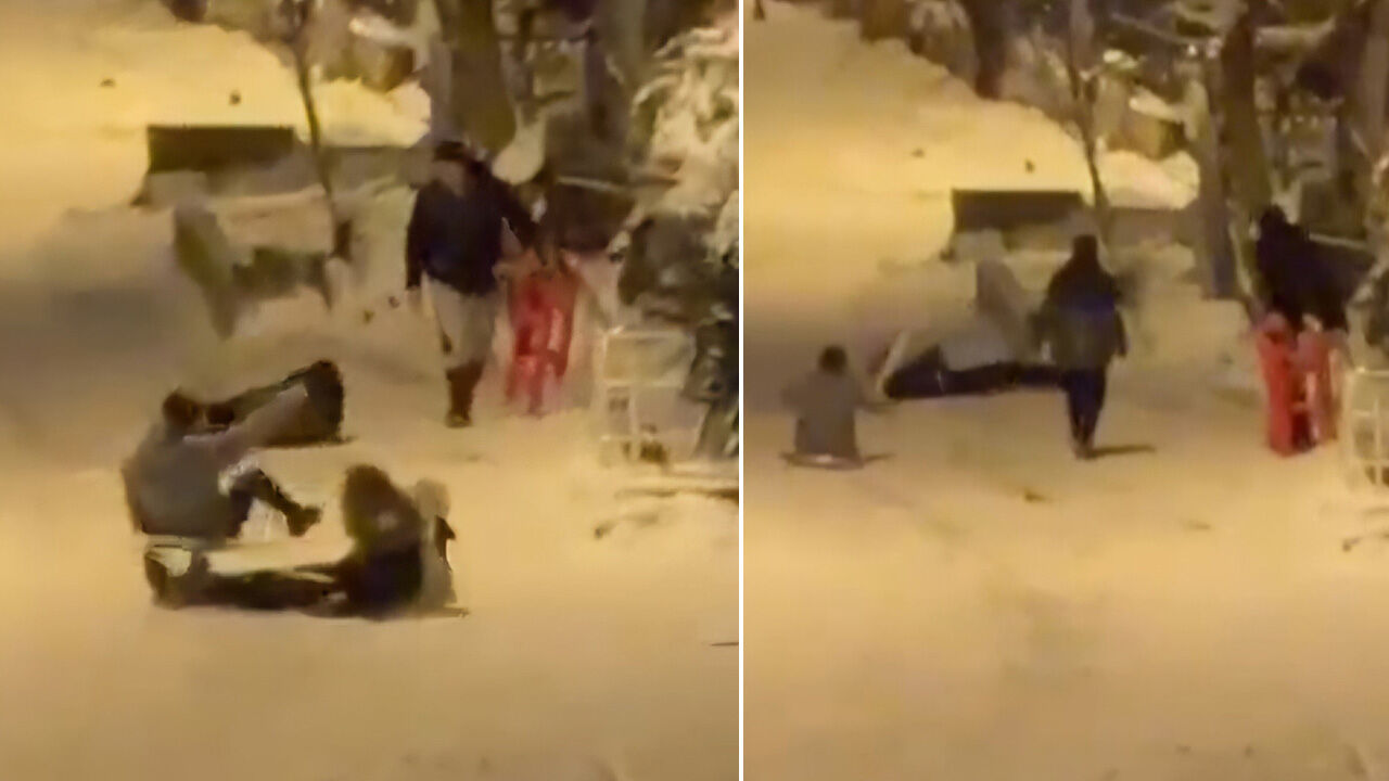 Karda tepsiyle kayma keyfi hastanelik etti! Genç kızın durumu ağır - 1. Resim