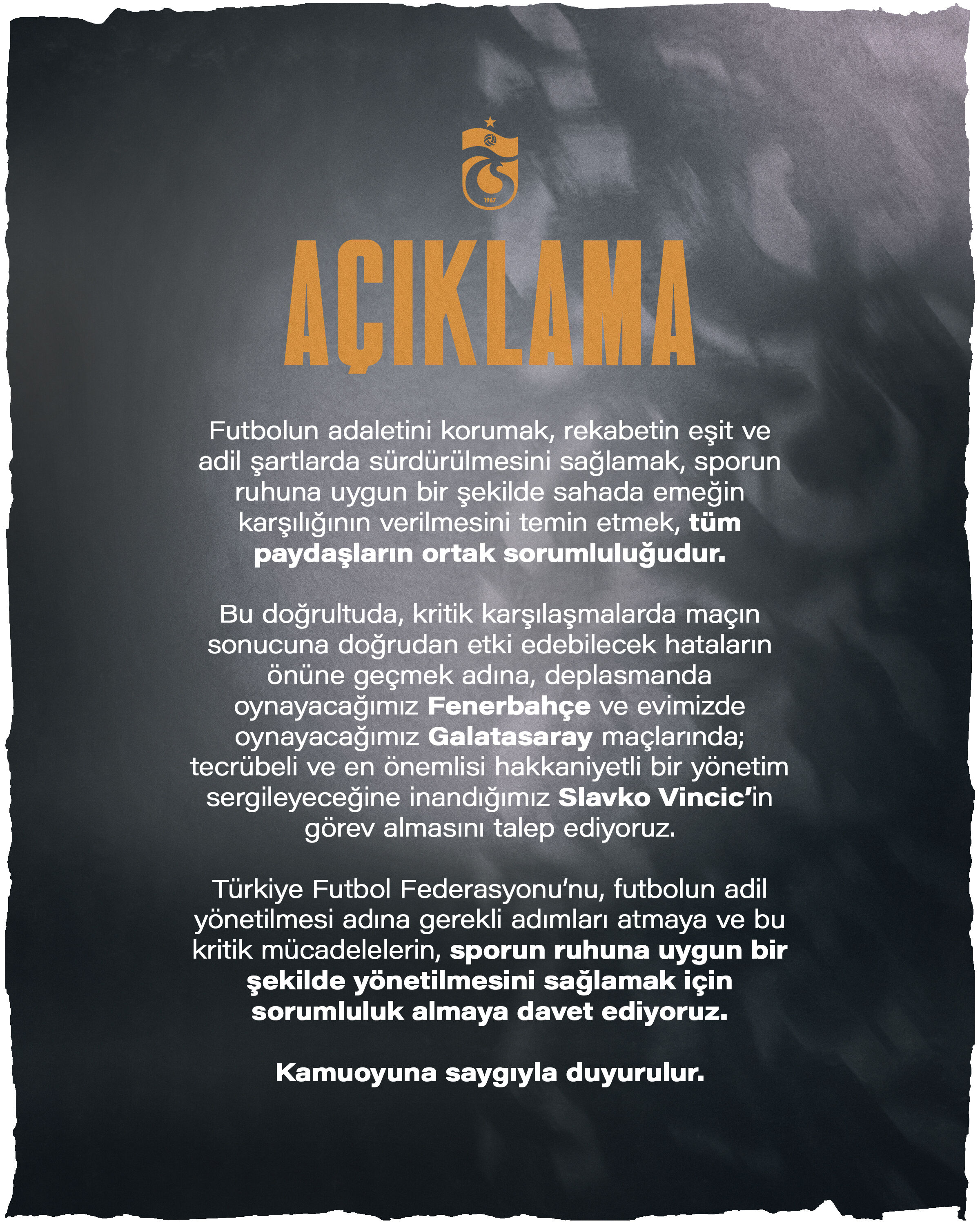 Trabzonspor'dan yabancı hakem çağrısı! - 1. Resim