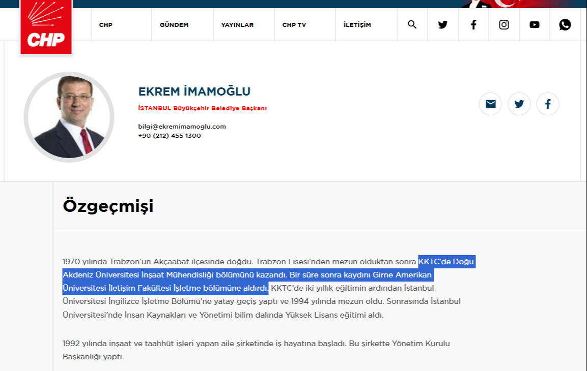Ekrem İmamoğlu'nun özgeçmişinde çelişki mi var? 'Sahte diploma' soruşturmasında 'yatay geçiş' gizemi Ekrem İmamoğlu'nun özgeçmişinde çelişki mi var? 'Sahte diploma' soruşturmasında 'yatay geçiş' gizemi - 4. Resim