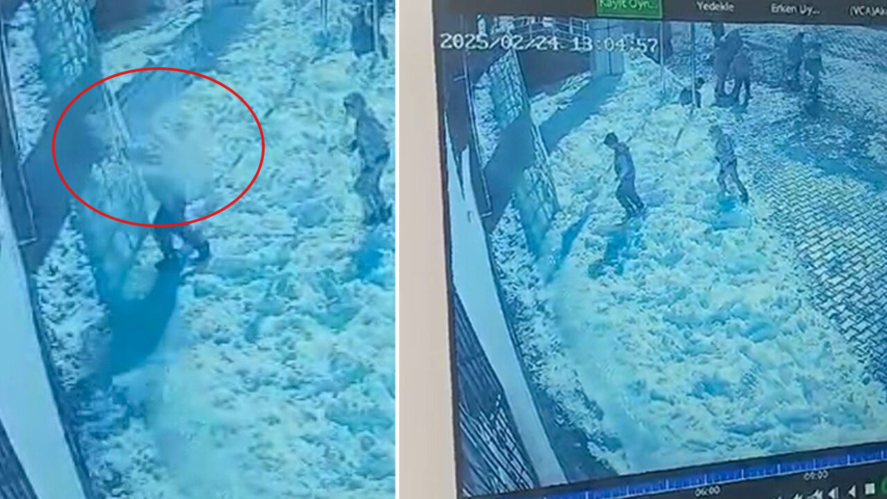 Okul bahçesinde feci kaza! Koca buz kütlesi ilkokul öğrencisinin başına düştü - 1. Resim