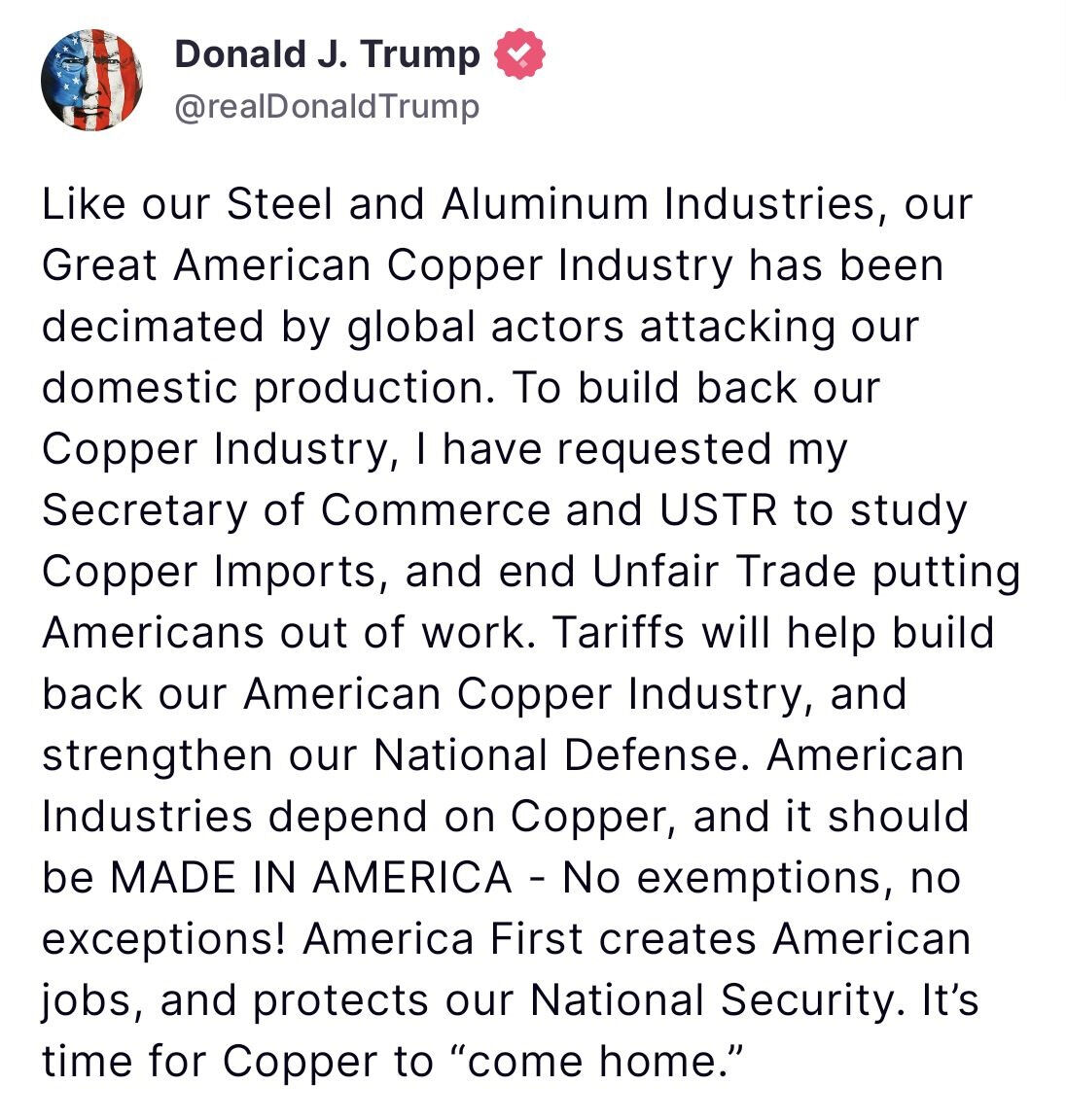 Çelik ve alüminyumdan sonra bakıra da el attı! Trump'tan bir kararname daha - 1. Resim