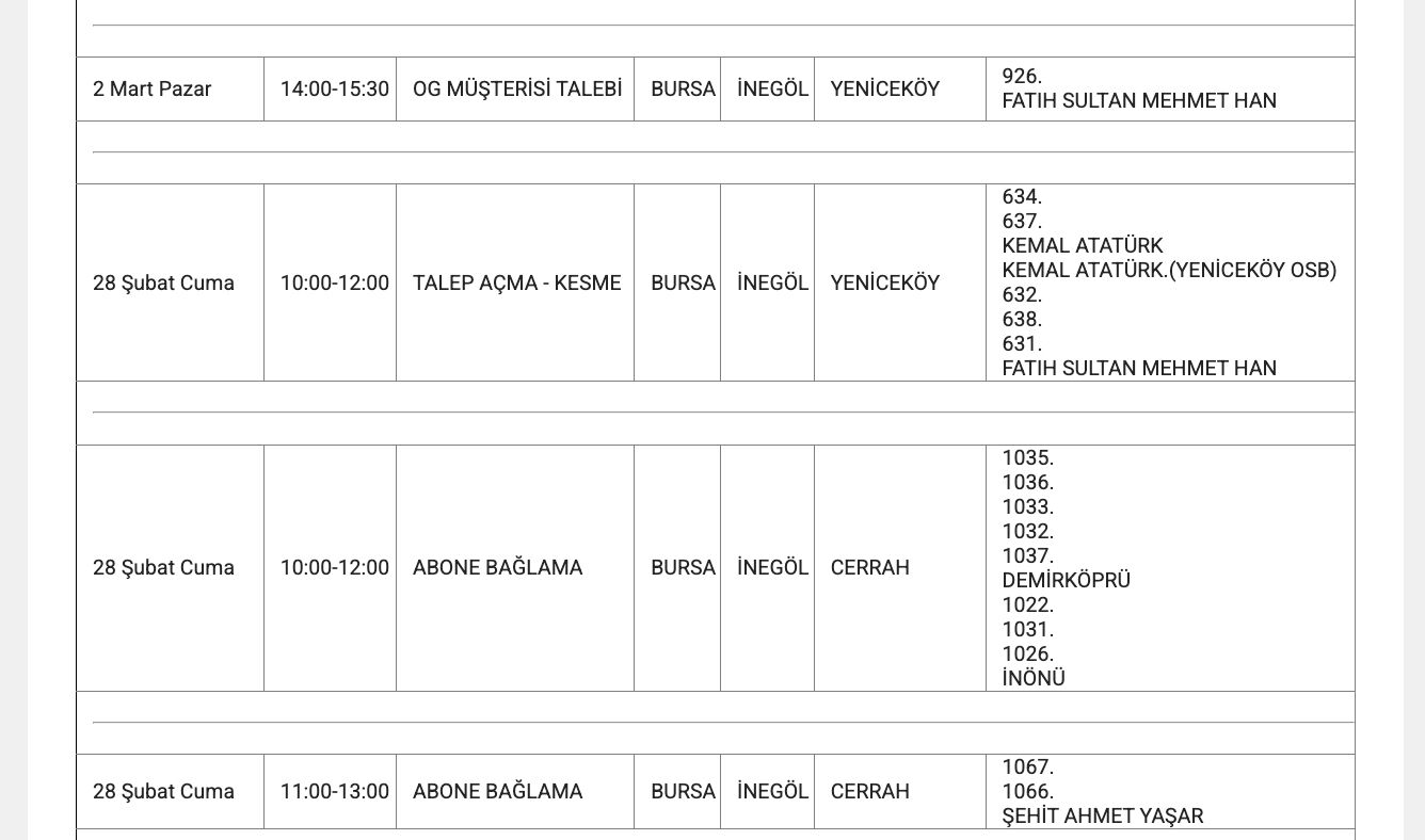 Bursa'da elektrikler ne zaman gelecek? Bursa'da elektrik kesintisi yaşanacak iller belli oldu - 9. Resim