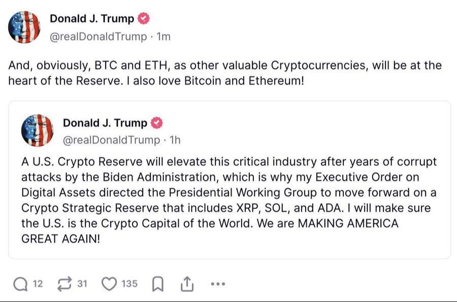 Trump'tan kripto paraları coşturan talimat! Bitcoin dahil 5 coin hızla yükselişe geçti Trump'tan kripto paraları coşturan talimat! Bitcoin dahil 5 coin hızla yükselişe geçti - 1. Resim