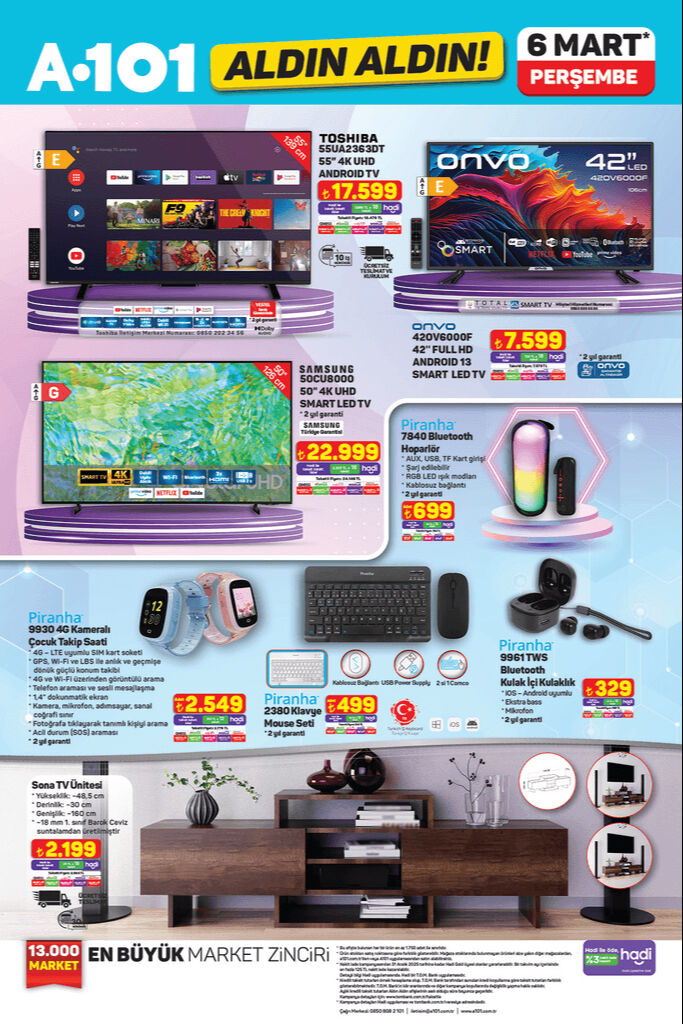 A101 6 Mart aktüel kataloğunda neler var? Kadınlar Gününe özel hediyeler bu hafta A101’de! A101 6 Mart aktüel kataloğunda neler var? Kadınlar Gününe özel hediyeler bu hafta A101’de! - 2. Resim