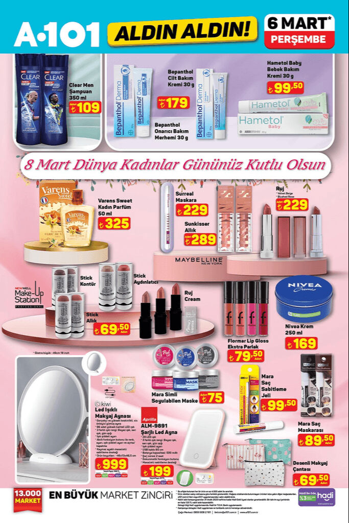 A101 6 Mart aktüel kataloğunda neler var? Kadınlar Gününe özel hediyeler bu hafta A101’de! A101 6 Mart aktüel kataloğunda neler var? Kadınlar Gününe özel hediyeler bu hafta A101’de! - 7. Resim