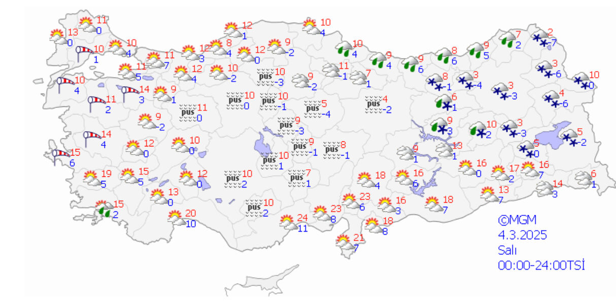bugün hava durumu raporu: 3 Mart Pazartesi hava nasıl olacak? - 1. Resim