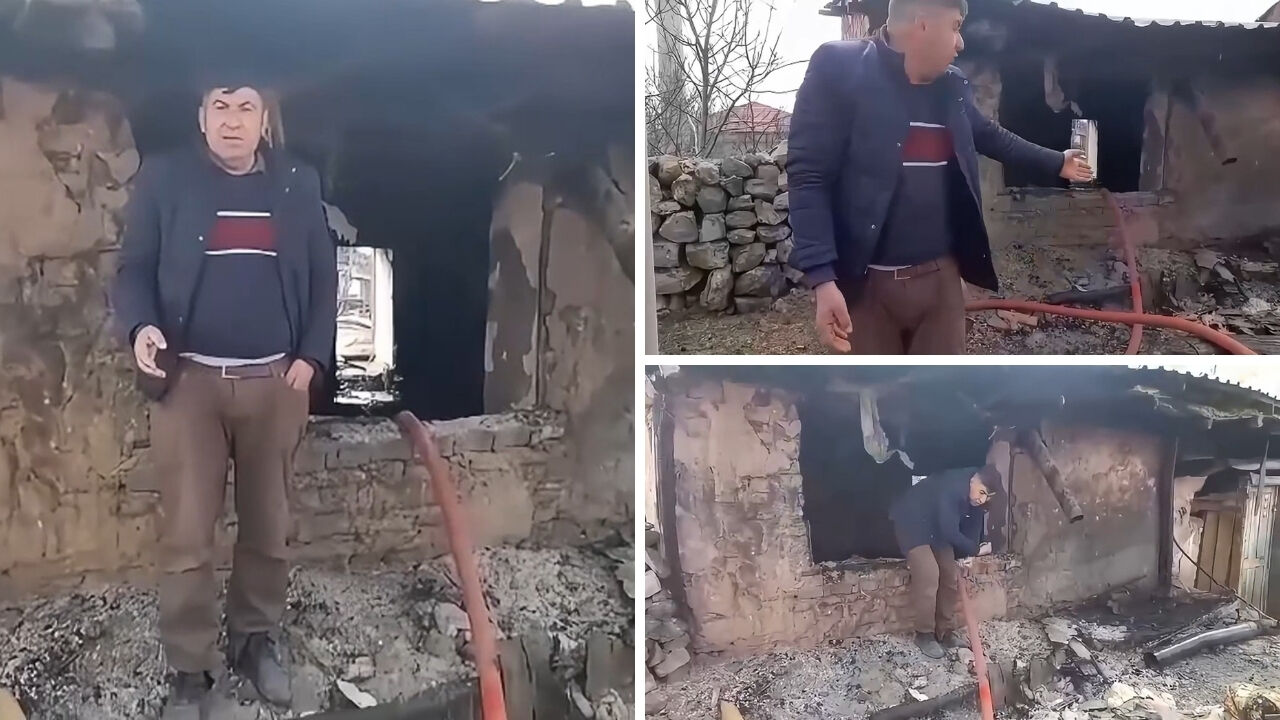 Isparta'da film sahnesi gibi yangın! Komşusunun 'yetişin' çığlığını duydu, alevlere dalarak kurtardı - 3. Resim