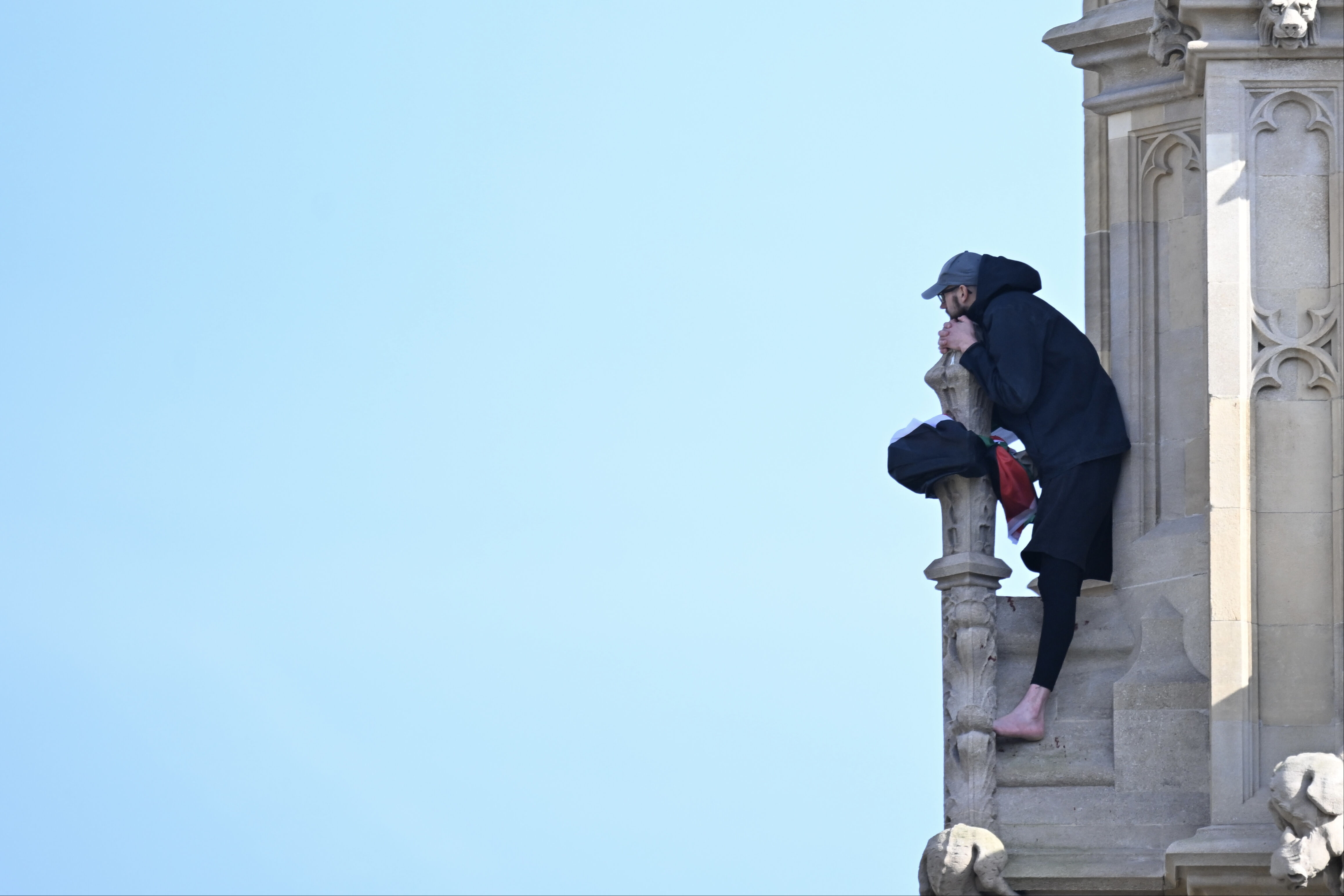 İngiltere'de tarihi protesto: Filistin bayrağı Big Ben'in tepesinde - 2. Resim
