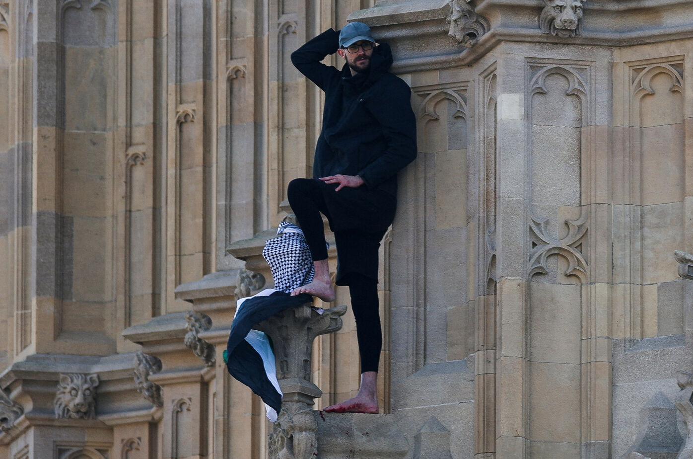 Londra’da tarihi protesto! Big Ben’de Filistin bayrağı açıldı - 1. Resim