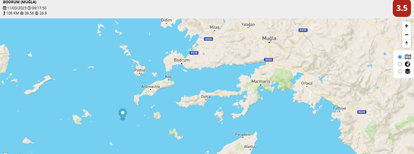 Bodrum'da deprem oldu! İşte ilk veriler - 1. Resim