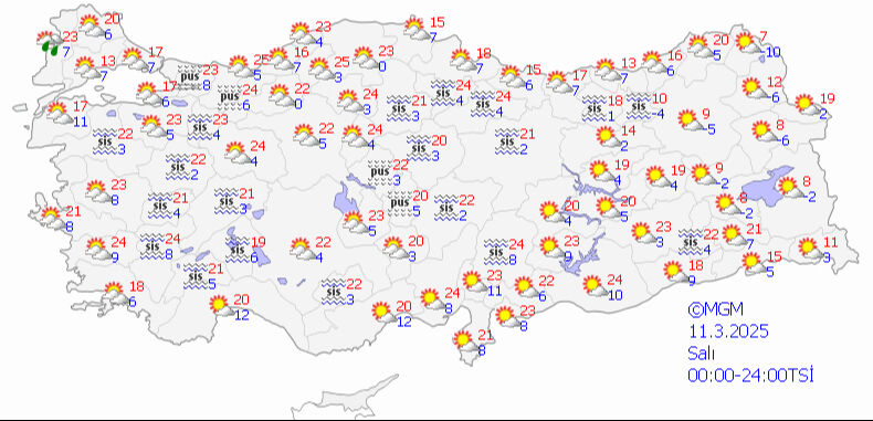Bugün hava nasıl, yağmur var mı? 11 Mart hava durumu - 1. Resim