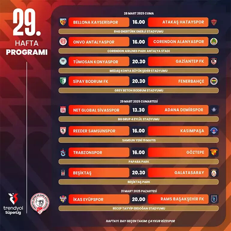 Beşiktaş -Galatasaray, Fenerbahçe - Trabzonspor... İki derbinin tarihi belli oldu! Beşiktaş -Galatasaray, Fenerbahçe - Trabzonspor... İki derbinin tarihi belli oldu! - 1. Resim