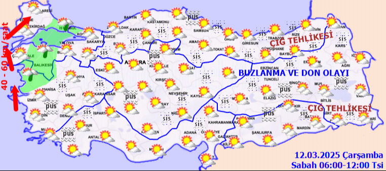Bugün yağmur yağacak mı? 12 Mart hava durumu tahmini - 2. Resim