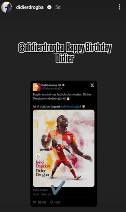 Mourinho'ya hak vermişti! Galatasaray, Didier Drogba'yı sildi Mourinho'ya hak vermişti! Galatasaray, Didier Drogba'yı sildi - 2. Resim
