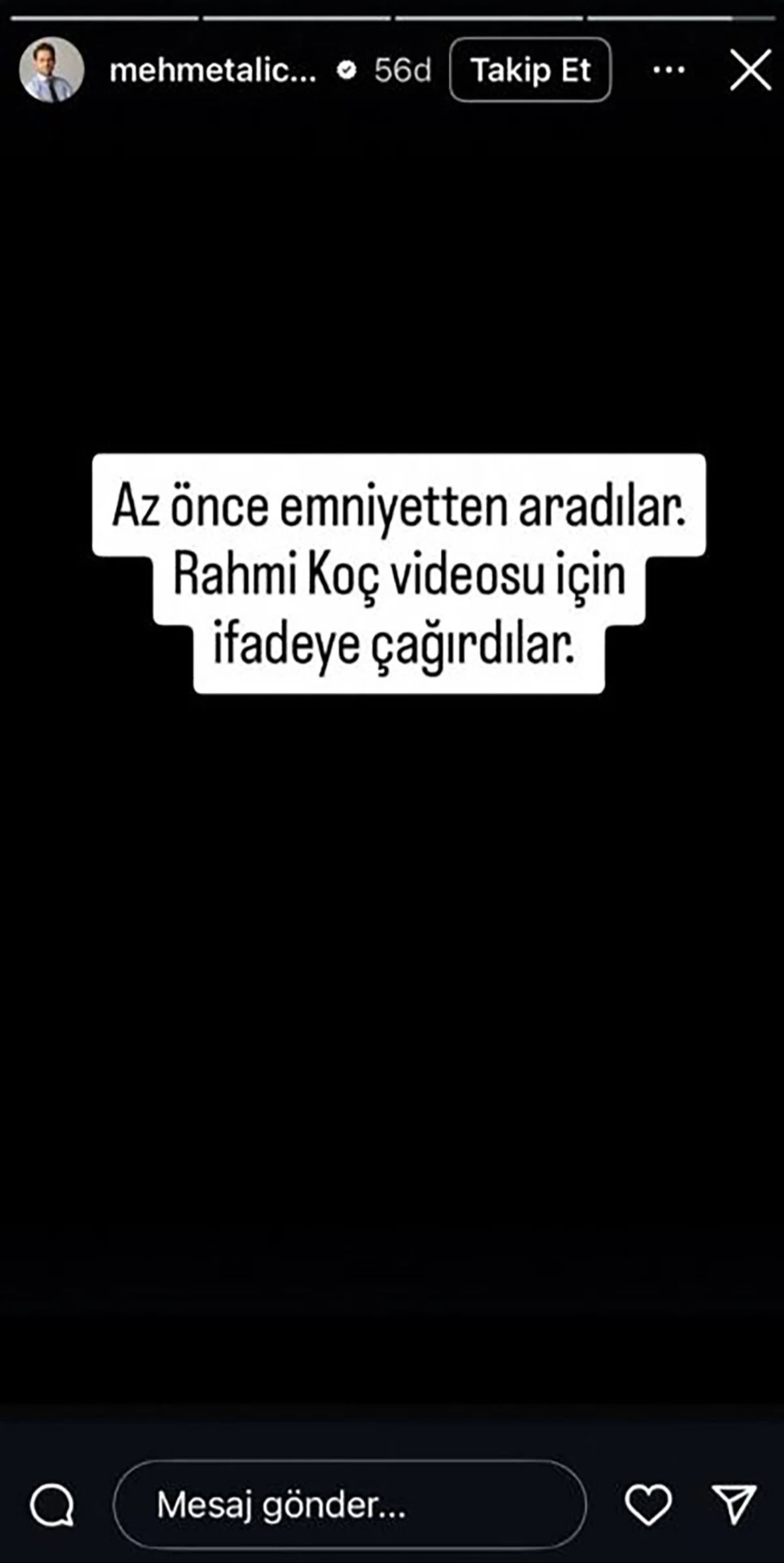 Rahmi Koç videosu nedeniyle fenomen Mehmet Ali Çatal'ın ifadeye çağrıldığı öğrenildi O video gündem olmuştu! Koç ailesi şikayetçi oldu: Fenomen Mehmet Ali Çatal ifadeye çağrıldı - 3. Resim