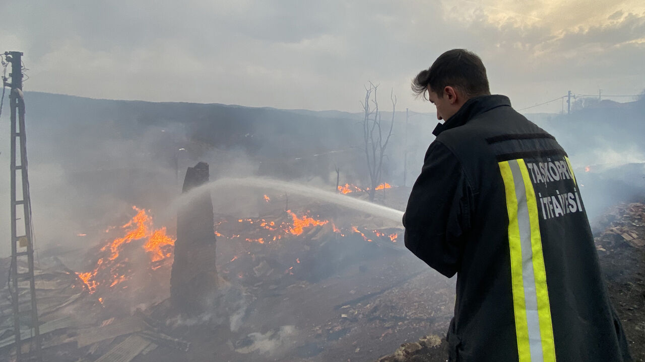 Kastamonu'da yürekleri ağza getiren yangın! Az kalsın koca köy yanıyordu - 2. Resim