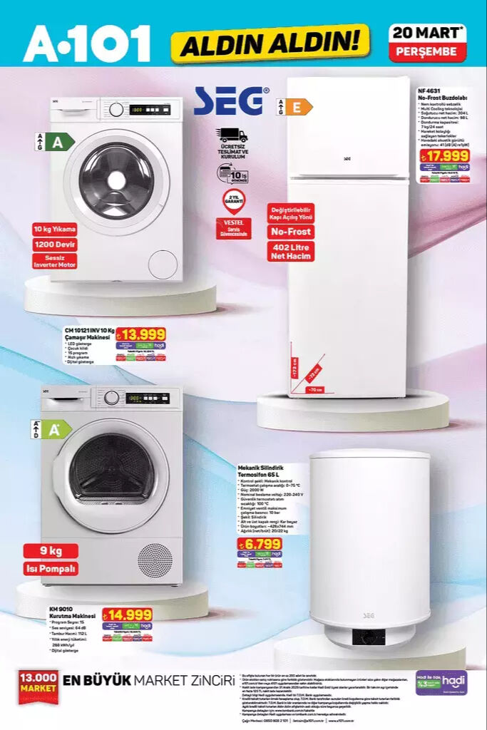 A 101 aktüel 20 Mart Perşembe 2025: A101 Aldın Aldın aktüel kataloğunda hangi ürünler var? - 2. Resim