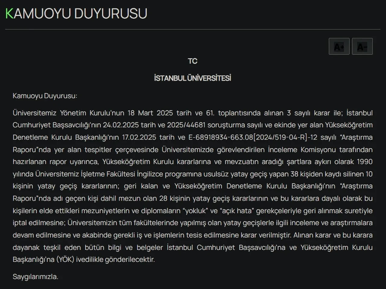 Ekrem İmamoğlu'nun diploması iptal edildi mi, diploması iptal edilen 28 kişi kim? İstanbul Üniversitesi 28 kişinin diplomasını iptal etti! Ekrem İmamoğlu'nun diploması iptal edildi mi, diploması iptal edilen 28 kişi kim? İstanbul Üniversitesi 28 kişinin diplomasını iptal etti! - 1. Resim