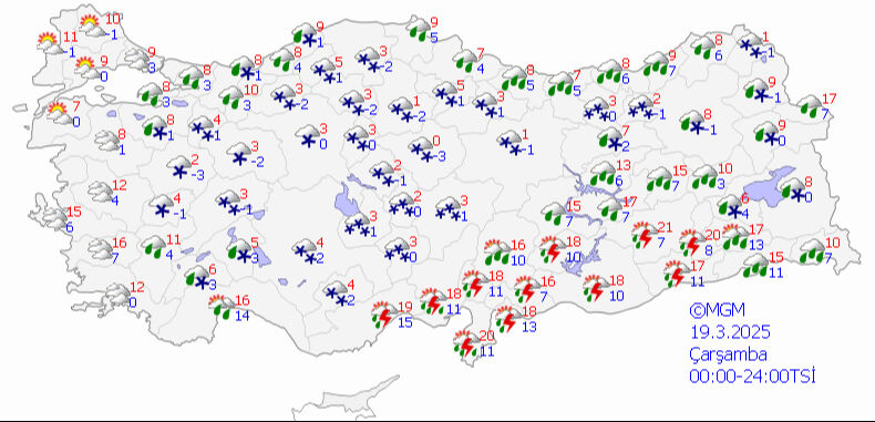 Meteoroloji uyarılarını kesmiyor: Her yer beyaza bürünecek! Kar, sağanak, don, yıldırım hepsi birden geliyor - 1. Resim
