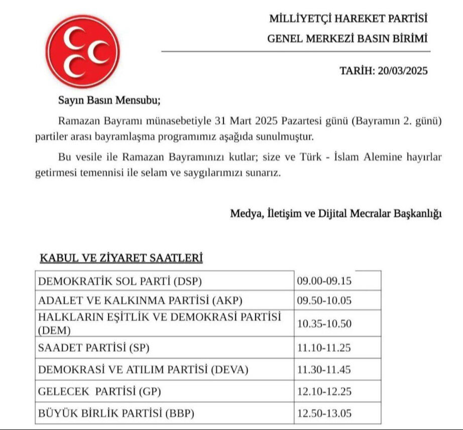 DEM Parti'nin ambargosu kalktı! MHP'den dikkat çeken bayramlaşma kararı - 1. Resim