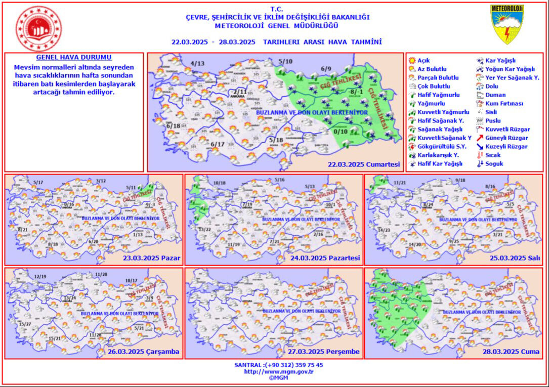 Hafta sonu havalar nasıl olacak, havalar ısınıyor mu? Meteoroloji 22-23 Mart hava durumu raporu yayımlandı - 3. Resim