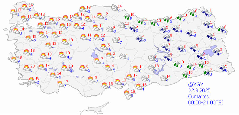 Hafta sonu havalar nasıl olacak, havalar ısınıyor mu? Meteoroloji 22-23 Mart hava durumu raporu yayımlandı - 1. Resim
